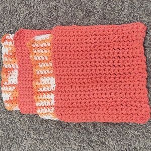 HANDMADE 100% Cotton Four Pack Wash Cloth Set